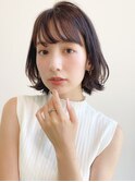 ミディアムレイヤー、外ハネボブ、グレージュ☆