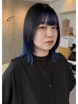 ニュウニュウムーン(NIUNIU moon)&nbsp;インナーブルーカラー×顔周りレイヤー