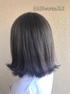 ヘアーワークス ジジ(HAIR works JIJI) シルバー×ブルーバイオレットグラ