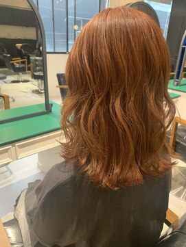 リアン(Lien) Lien☆ブラッディーオレンジ×小顔外ハネ×セミウエットウェーブ