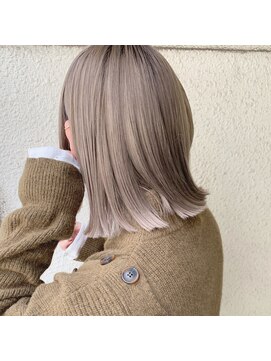 スタジオ ノル(studio noll) 【新宿 studio noll. 佐田】ミルクティー切りっぱなしボブ210103