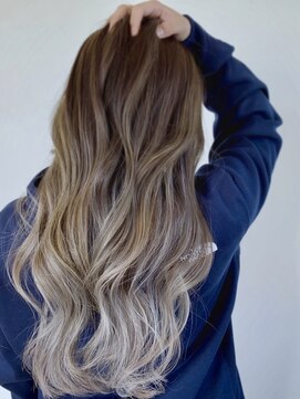 ヘアーメイク セルクル(hair make cercle) バレイヤージュロングスタイル