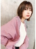 #小顔ウルフ#耳かけ#グレージュ#外ハネ#20代30代