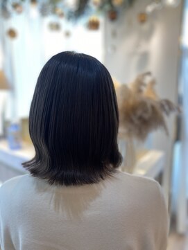 アンド ラ ブランシュ(&.La Blanche) ボブウルフ/グレージュカラー/黒髪カタログ/ココアベージュ/大宮