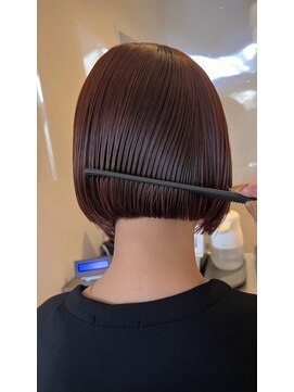 イコール 船橋(equal) 朝の時短ヘア/纏まる艶ボブ【秋山】船橋ボブ/船橋/ボブ/縮毛矯正