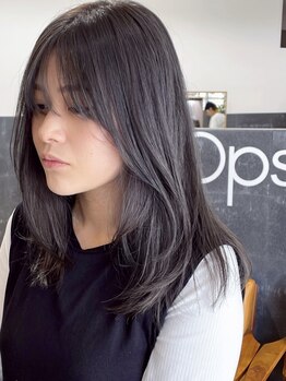 オプスヘアー 西新店(OPS HAIR)の写真/【カラー+カット+極上トリートメント★プチスパ付き¥8800】一人ひとりに合わせた透明感のある愛され髪に♪