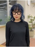 1ブリーチでネイビー  透明感カラー /Akari ◎
