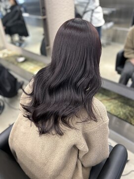 ペレ 栄店(PELE) デザインカラー/レイヤーカット/ウェットヘア/オリーブベージュ