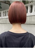 ショートボブ/切りっぱなしボブ/暖色ボブ/ワンレンボブ/ミニボブ