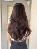 色気レッドブラウン韓国レイヤーカット