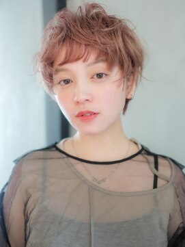 シオン(shion) 小顔秋色ピンクヘアー透明感カラーくすみベージュ_F0238