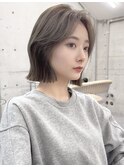 レイヤーボブレイヤーカットグレージュブリーチ無し