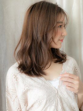 カバーヘア イヴ 戸頭店(COVER HAIR EVE) ミルクティーアッシュミディアムレイヤースタイルY戸頭20代30代