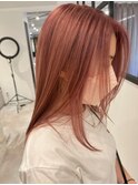 髪質改善＊くびレイヤーピンクベージュ＊美髪【Zina船橋】