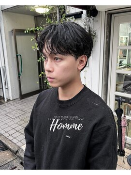 オムファミーユラグ(homme, famille raugh) 微分けバングな大人マッシュ