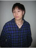 チョコレートブラウン　刈り上げないマッシュ　宇都宮