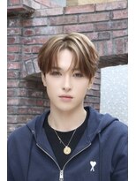 オーシャントーキョー 心斎橋(OCEAN TOKYO WEST) メンズハイライトナチュラルセンターパート韓流ヘア