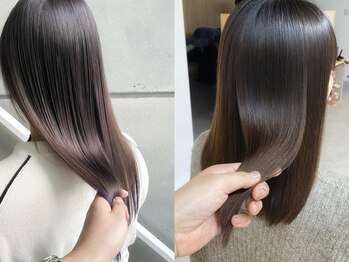 トト 船橋店(toto.)の写真/柔らかい印象のナチュラルストレート仕上げ*お客様一人一人の髪の状態に合わせて薬剤を選定します！[船橋]