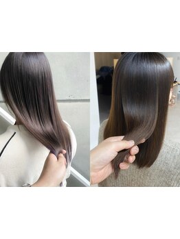 柔らかい印象のナチュラルストレート仕上げ*お客様一人一人の髪の状態に合わせて薬剤を選定します！[船橋]