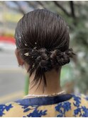 カチモリセット ヘアセット ヘアアレンジ 結婚式 卒業式