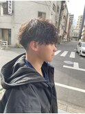 波巻きパーマ