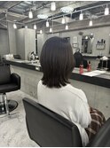小顔ひし形 レイヤーカット 透明感カラー
