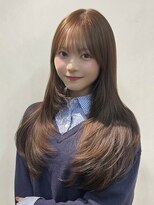 スイート ヘアデザイン(Suite HAIR DESIGN)&nbsp;ブリーチなしカラー韓国風ハッシュカット顔周りレイヤー透明感