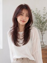 ドット ヘアー ジェム(dot.hair gem) レイヤーロング/ボルドーブラウンカラー/艶ロング