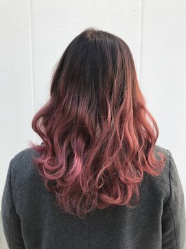 ポッシュ 原宿店(HAIR＆MAKE POSH) ピンクグラデーション　派手カラー