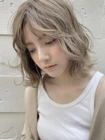 【PARK】シアベージュ×抜け感フリンジウェーブ