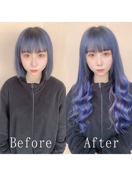 エクステ専門店あるじゃんすー 小倉店 ブルーバイオレット#シールエクステ#大人かわいい#小倉