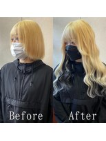 エクステ専門店あるじゃんすー 広島店&nbsp;ことりベージュ×ブラック#エクステ#セクションカラー#広島