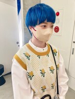 ソーコ 渋谷(SOCO)&nbsp;ブルーカラーダブルカラーケアブリーチインナーカラーハイライト