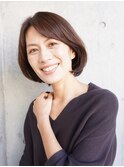 お手入れ簡単ふわっとワンカールのひし形ボブ