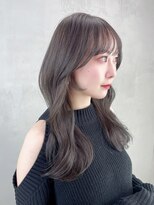 アイティーバイアルバム 北千住店(IT by ALBUM)&nbsp;ワンホンヘア_斜めバンググレージュカラー_49015