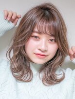 リール 銀座(R'EEL) 丸顔が気になる方おすすめ☆ひし形くびれレイヤー×グレージュ