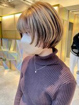 エムスラッシュ 表参道(M.SLASH)&nbsp;表参道/ハイライトカラー/丸みショート/マッシュ/ボブレイヤー