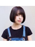 ミニボブ×ラベンダーブラウン
