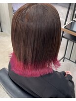 イキプラスディードットログ 大和八木駅前店(ikii+D.Log)&nbsp;裾カラーボブ/ピンク/グラデーションカラー/デザインカラー