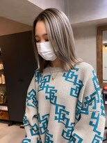 サニー 渋谷(SUNNY)&nbsp;バレイヤージュ、ハイライト、レイヤーロング、グレーベージュ