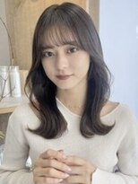 ビューブルー 亀戸錦糸町(VIEW BLUE)&nbsp;美髪カールピンクブラウンエアリーロングセミディ似合わせ前髪