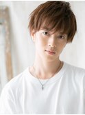 伸ばしかけブリーチデザイン短髪ショートX上尾