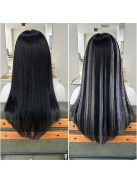 ハイエクステンション 近江八幡店(Hi-Extension) 推し色ブルーでハイライト