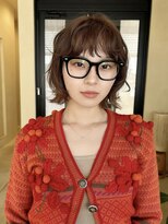 スニュウ(snuw)&nbsp;切りっぱなしボブマロンベージュラベンダーミルクティ