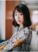 【錦糸町美容院Agate】ニュアンスカラーふんわりカールロブヘアj