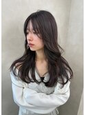 韓国風暗髪ロング
