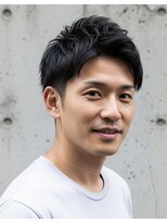 ▼アップバング/メンズカット/ツーブロック/ビジネスマン