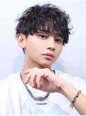シャドウパーマ 刈り上げマッシュ