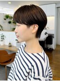 大人ショートボブ/ハンサムショート/前髪あり/30代40代50代