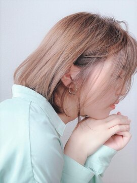 ナチュラルボブ*大人ボブ*顔周りカット*ベージュカラー*髪質改善